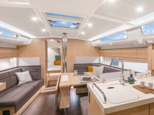 picture of the boats interior, main space
