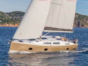 Picture of the boat while sailing near coast
